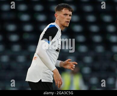 Derby, England, 28. Juli 2021. Max Bird von Derby County während des Freundschaftsspiel vor der Saison im Pride Park Stadium, Derby. Bildnachweis sollte lauten: Darren Staples / Sportimage Stockfoto