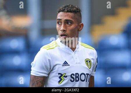 Blackburn, Großbritannien. Juli 2021. Raphinha #10 von Leeds United während des Spiels in Blackburn, Vereinigtes Königreich am 7/28/2021. (Foto von Mark Cosgrove/News Images/Sipa USA) Quelle: SIPA USA/Alamy Live News Stockfoto