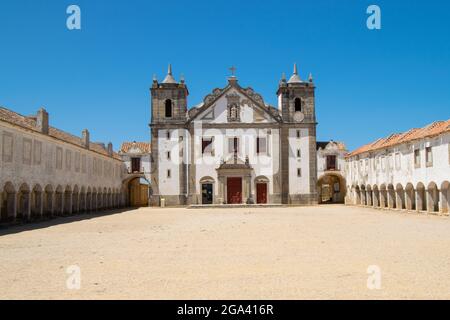 Santuário Senhora da hora Cabo Espichel in Portugal. Das Heiligtum unserer Lieben Frau vom Kap Espichel, am westlichsten Punkt der Küste von Sesimbra gelegen Stockfoto