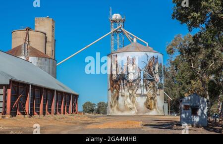 Silo Art Australia - Goorambat Victoria Stockfoto