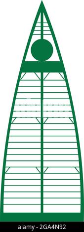 Al Faisaliyah Center-Symbol auf weißem Hintergrund Stock Vektor