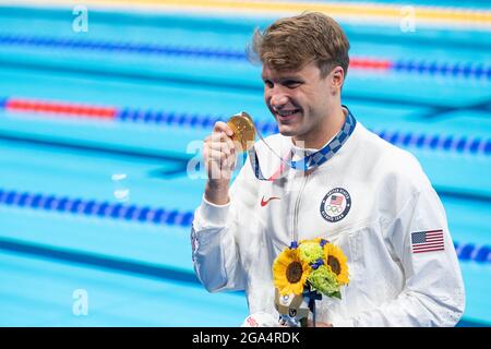 Tokio, Japan. Juli 2021. TOKIO, JAPAN - 29. JULI: Teilnahme am Männer-Finale über 800 m Freistil während der Olympischen Spiele in Tokio 2020 im Tokyo Aquatics Center am 29. Juli 2021 in Tokio, Japan (Foto: Giorgio Scala/Insidefoto/Deepbluemedia) Credit: Insidefoto srl/Alamy Live News Stockfoto