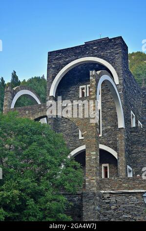 Meritxell Sanctuary befindet sich in der andorranischen Gemeinde Canillo-Andorra Stockfoto