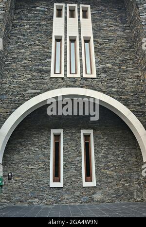 Meritxell Sanctuary befindet sich in der andorranischen Gemeinde Canillo-Andorra Stockfoto