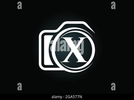 Anfangsbuchstabe des X-Monogramms mit einem Kamerasymbol. Fotografie Logo Vektor Illustration. Modernes Logo-Design für Fotografie-Geschäft und Unternehmen Stock Vektor