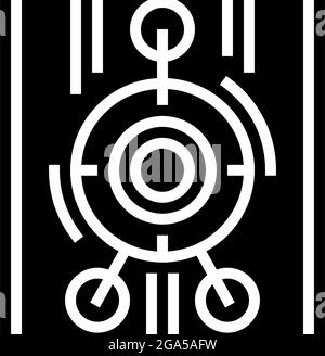 Alien Sight Glyphe Symbol Vektorgrafik Stock Vektor