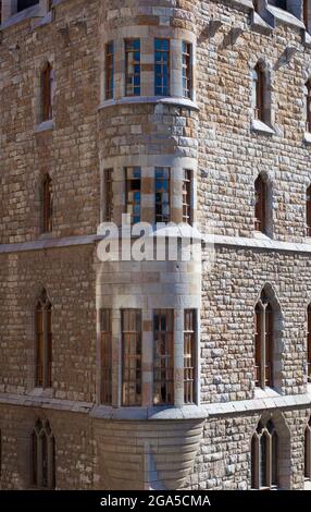 Casa Botines. Modernistisches Gebäude nach einem Entwurf von Antoni Gaudi. Leon, Spanien Stockfoto