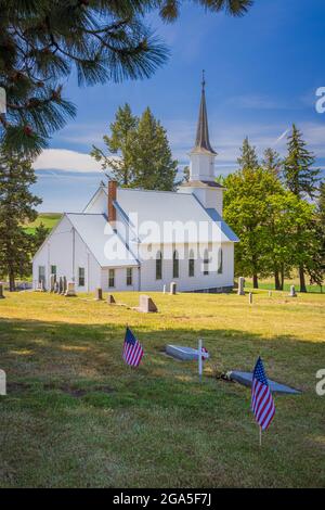 Genesee Valley Lutheran Church in Genesee, Idaho, ist eine christliche Gemeinde, die der Genesee-Gemeinde dient. Stockfoto