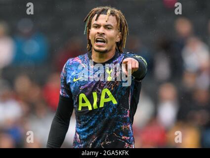 28. Juli 2021 - Milton Keynes Dons / Tottenham Hotspur - Pre-Season Friendly - The MK Stadium Tottenham's DELE Alli Bildnachweis : © Mark Pain / Alamy Live News Stockfoto