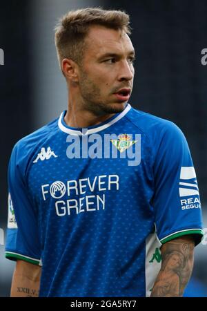 Derby, England, 28. Juli 2021. Loren Moron von Real Betis während des Freundschaftsspiel vor der Saison im Pride Park Stadium, Derby. Bildnachweis sollte lauten: Darren Staples / Sportimage Stockfoto