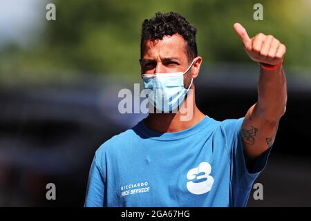 Budapest, Ungarn. Juli 2021. Daniel Ricciardo (AUS) McLaren. Großer Preis von Ungarn, Donnerstag, 29. Juli 2021. Budapest, Ungarn. Quelle: James Moy/Alamy Live News Stockfoto