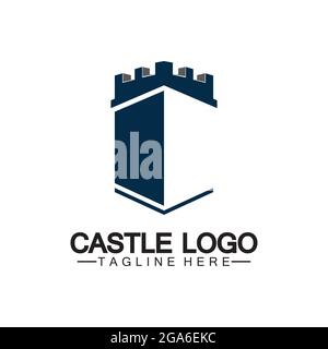 Castle Logo Symbol Vektor Illustration Design Vorlage Stock Vektor
