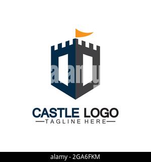 Castle Logo Symbol Vektor Illustration Design Vorlage Stock Vektor
