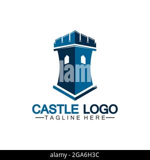 Castle Logo Symbol Vektor Illustration Design Vorlage Stock Vektor