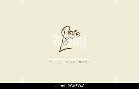 Initial Letter LS oder SL Unterschrift handschriftliche Hochzeit botanischen floralen Symbol Logo Vektor Design Illustration Stock Vektor