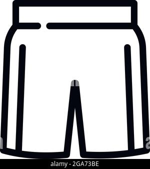 Symbol für Basketball-Shorts. Kontur Basketball Shorts Vektor-Symbol für Web-Design isoliert auf weißem Hintergrund Stock Vektor