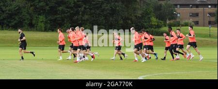 Oriam Sports Centre Edinburgh, Schottland UK.29. Juli-21 Hearts Training Session for Scottish Premiership Match vs Celtic Credit: eric mccowat/Alamy Live News Stockfoto