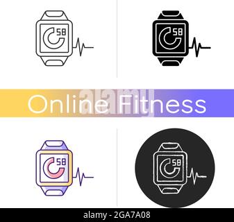 Symbol für Online-Fitness-Aktivitätstracker. Stock Vektor