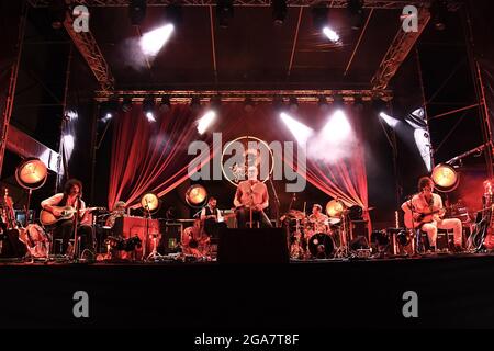 Rom, Italien. Juli 2021. Negrita durante il Concerto a Villa Ada Rome Incontra il Mondo, 29 Luglio 2021 Credit: Independent Photo Agency/Alamy Live News Stockfoto