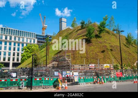 London, Großbritannien. Juli 2021. Marble Arch Mound schließt nach 2 Tagen nach der Kritik, dass er nicht bereit sei. Kredit: JOHNNY ARMSTEAD/Alamy Live Nachrichten Stockfoto