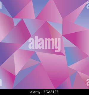 Abstrakte Farbverlauf und eckige Formen in rosa blau und lila. Stock Vektor