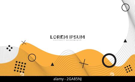 Geometrisches Hintergrunddesign aus abstrakten Zeichnungen, Minimal Abstract Cover Design. Cover-Design mit minimalen abstrakten Formen für Präsentationsdatei. Stock Vektor