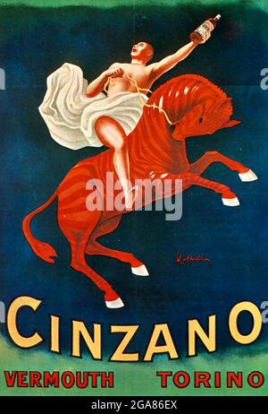 Leonetto Cappiello Poster Design für Cinzano Stockfoto