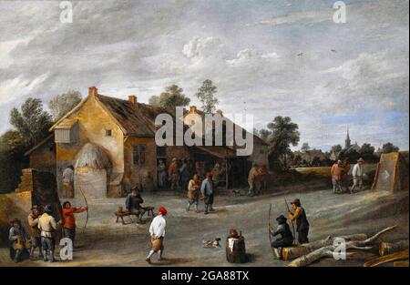 The Archers von David Teniers the Younger (1610-1690), Öl auf Leinwand, Ende der 1640er Jahre Stockfoto