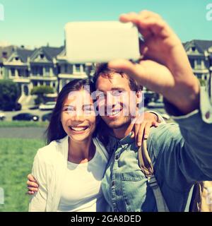 Selfie - Paar, das in San Francisco fotografiert Stockfoto