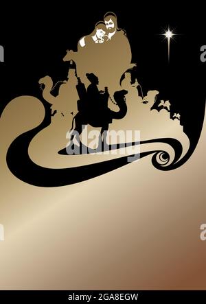 Weihnachtskrippe Stock Vektor