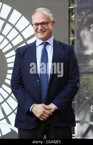 Rom, Italien. Juli 2021. Rom, Konfrontation zwischen den Kandidaten für den Bürgermeister von Rom während des Architekturfestivals in Rom Bild: Roberto Gualtieri Kredit: Unabhängige Fotoagentur/Alamy Live News Stockfoto