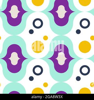 Abstraktes geometrisches Muster. Zirkus bunte Formen. Für Textil, Produktanwendung. Vektorgrafik, flaches Design Stock Vektor