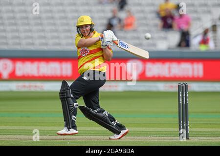 LONDON, Großbritannien. Juli 2021. Sammy-Jo Johnson von Trent Rockets in Aktion während des heutigen Spiels der Women's Hundred zwischen London Spirit und Trent Rockets am Donnerstag, den 29. Juli 2021 in LONDON ENGLAND. Kredit: Taka G Wu/Alamy Live Nachrichten Stockfoto