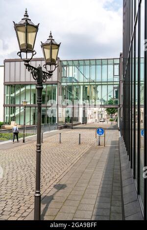 Haniel Campus, mit der Haniel Akademie, Betriebswirtschaft und Gästehaus, im Hafenbezirk Duisburg-Ruhrort, NRW, Deutschland, Stockfoto