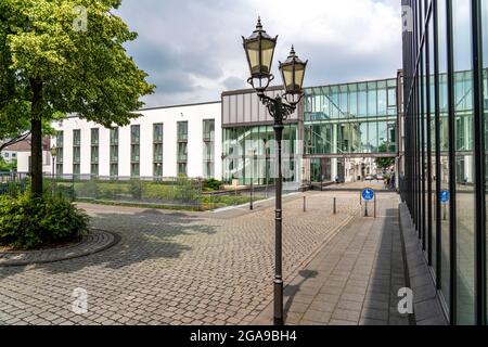 Haniel Campus, mit der Haniel Akademie, Betriebswirtschaft und Gästehaus, im Hafenbezirk Duisburg-Ruhrort, NRW, Deutschland, Stockfoto