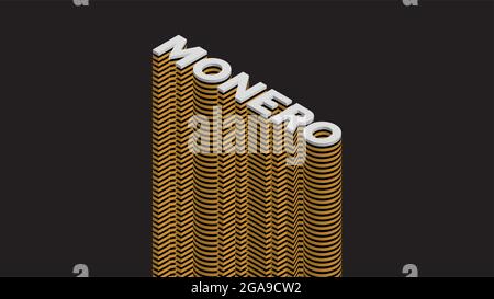 Monero Crypto Currency, Digitale Devisenwechsel, Virtuelle Kryptowährungen, Digital Currency Investment Vehicle, Next Generation Coins Stock Vektor