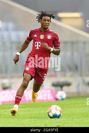 Omar Richards, FCB 3 im Freundschaftsspiel FC BAYERN MÜNCHEN - BORUSSIA MÖNCHENGLADBACH 0-2 am 28. Juli 2021 in München, Deutschland Saison 2021/2022, Spieltag X, 1.Bundesliga, FCB, Gladbach, München, X.Spieltag. © Peter Schatz / Alamy Live News Stockfoto