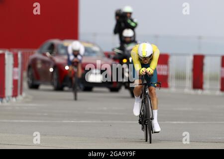 Tokio, Giappone. Juli 2021. DENNIS Rohan (AUS) 3. Bronzemedaille während der Olympischen Spiele Tokio 2020, Radrennen Individual Time Trial der Männer am 28. Juli 2021 auf dem Fuji International Speedway in Oyama, Japan - Foto Kishimoto/DPPI Credit: Independent Photo Agency/Alamy Live News Credit: Independent Photo Agency/Alamy Live News Stockfoto
