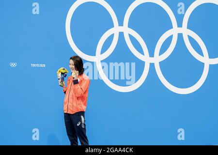 Tokio, Giappone. Juli 2021. Yui Ohashi von Japan Goldmedaille während der Olympischen Spiele Tokio 2020, Frauen 200 m individuelles Medley-Finale am 28. Juli 2021 im Tokyo Aquatics Center in Tokyo, Japan - Foto Giorgio Scala/Orange Picics/DPPI Kredit: Unabhängige Fotoagentur/Alamy Live News Kredit: Unabhängige Fotoagentur/Alamy Live News Stockfoto