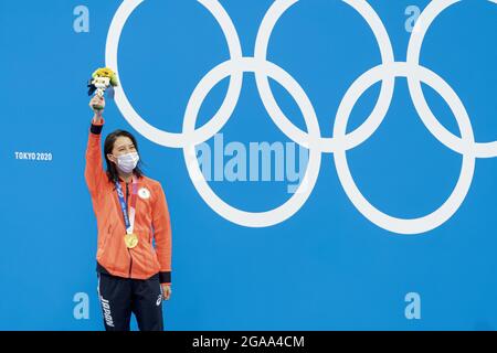 Tokio, Giappone. Juli 2021. Yui Ohashi von Japan Goldmedaille während der Olympischen Spiele Tokio 2020, Frauen 200 m individuelles Medley-Finale am 28. Juli 2021 im Tokyo Aquatics Center in Tokyo, Japan - Foto Giorgio Scala/Orange Picics/DPPI Kredit: Unabhängige Fotoagentur/Alamy Live News Kredit: Unabhängige Fotoagentur/Alamy Live News Stockfoto