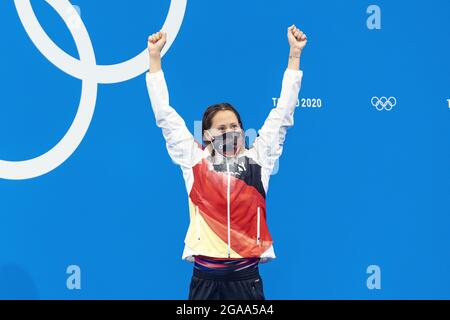 Tokio, Giappone. Juli 2021. Sarah Kohler aus Deutschland Bronzemedaille während der Olympischen Spiele Tokio 2020, Frauen 1500 m Freistil Finale am 28. Juli 2021 im Tokyo Aquatics Center in Tokyo, Japan - Foto Giorgio Scala/Orange Picics/DPPI Kredit: Unabhängige Fotoagentur/Alamy Live News Kredit: Unabhängige Fotoagentur/Alamy Live News Stockfoto