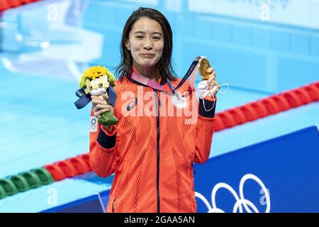 Tokio, Giappone. Juli 2021. Yui Ohashi von Japan Goldmedaille während der Olympischen Spiele Tokio 2020, Frauen 200 m individuelles Medley-Finale am 28. Juli 2021 im Tokyo Aquatics Center in Tokyo, Japan - Foto Giorgio Scala/Orange Picics/DPPI Kredit: Unabhängige Fotoagentur/Alamy Live News Kredit: Unabhängige Fotoagentur/Alamy Live News Stockfoto