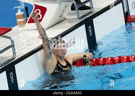 Tokio, Giappone. Juli 2021. Sarah Kohler aus Deutschland Bronzemedaille während der Olympischen Spiele Tokio 2020, Frauen 1500 m Freistil Finale am 28. Juli 2021 im Tokyo Aquatics Center in Tokyo, Japan - Foto Giorgio Scala/Orange Picics/DPPI Kredit: Unabhängige Fotoagentur/Alamy Live News Kredit: Unabhängige Fotoagentur/Alamy Live News Stockfoto