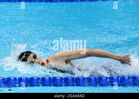 Tokio, Giappone. Juli 2021. Yui Ohashi von Japan Goldmedaille während der Olympischen Spiele Tokio 2020, Frauen 200 m individuelles Medley-Finale am 28. Juli 2021 im Tokyo Aquatics Center in Tokyo, Japan - Foto Giorgio Scala/Orange Picics/DPPI Kredit: Unabhängige Fotoagentur/Alamy Live News Kredit: Unabhängige Fotoagentur/Alamy Live News Stockfoto