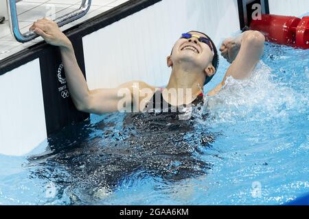 Tokio, Giappone. Juli 2021. Yui Ohashi von Japan Goldmedaille während der Olympischen Spiele Tokio 2020, Frauen 200 m individuelles Medley-Finale am 28. Juli 2021 im Tokyo Aquatics Center in Tokyo, Japan - Foto Giorgio Scala/Orange Picics/DPPI Kredit: Unabhängige Fotoagentur/Alamy Live News Kredit: Unabhängige Fotoagentur/Alamy Live News Stockfoto