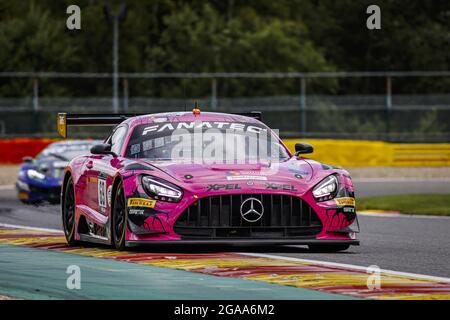 69 Collard Ricky (gbr), Collard Robert (gbr), De Haan Sam (gbr), Schiller Fabian (ger), RAM Racing, Mercedes-AMG GT3, Action während der TotalEnergies 24 Stunden von Spa, 6. Lauf der Fanatec GT World Challenge Europe Powered by AWS 2021, vom 28. Juli bis 1. August, 2021 auf dem Circuit de Spa-Francorchamps, in Stavelot, Belgien - Foto Francois Flamand / DPPI Stockfoto