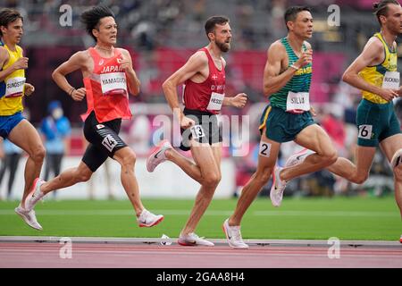 Tokio, Japan. 30. Juli 2021: Ole Hesselbjerg aus Dänemark bei der 3000-Meter-Kirchturmjagd bei den Olympischen Spielen in Tokio, im Olympiastadion in Tokio, Tokio, Japan. Kim Price/CSM Credit: CAL Sport Media/Alamy Live News Stockfoto