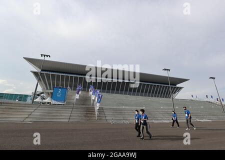 Tokio, Japan. Juli 2021. Schwimmen im Tokyo Aquatics Center: Während der Olympischen Spiele 2020 in Tokio im Tokyo Aquatics Center in Tokio, Japan. Quelle: Akihiro Sugimoto/AFLO/Alamy Live News Stockfoto