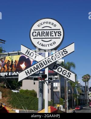 Los Angeles, Kalifornien, USA 29. Juli 2021 EIN allgemeiner Blick auf die Atmosphäre von Carneys on Sunset am 29. Juli 2021 in Los Angeles, Kalifornien, USA. Foto von Barry King/Alamy Stockfoto Stockfoto