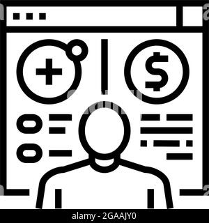 Illustration für Symbole zur Eröffnung von Kundenkonten Stock Vektor